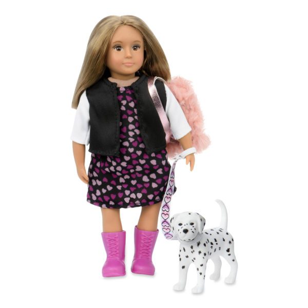 Gia & Gunner | 6-inch Mini Doll & Pet Dog Set | Lori