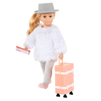 Mini doll and travel accessories.