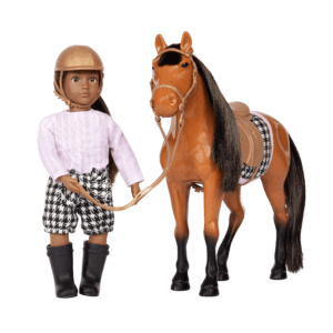 Chanda & Cinnamon | 6-inch Riding Doll & Toy Horse| Lori