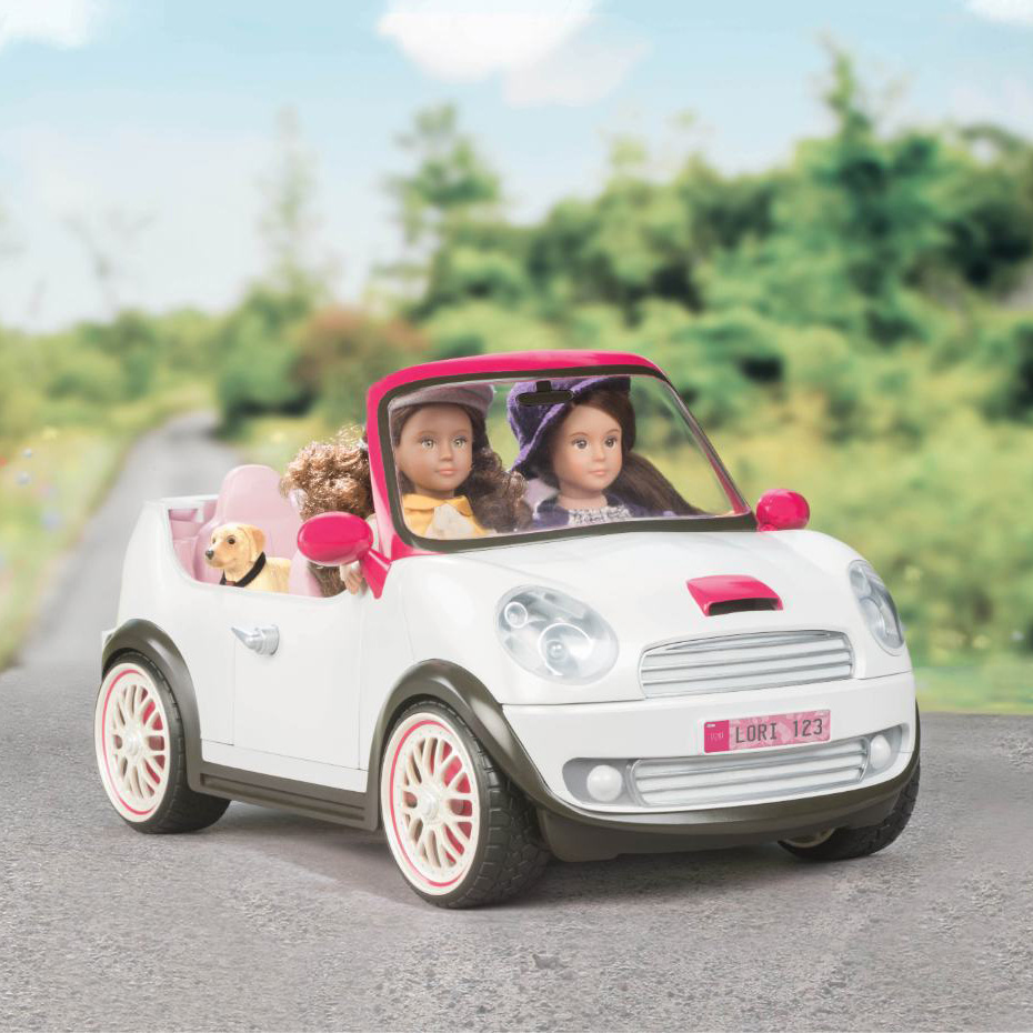 Lori Go Everywhere Convertible Car For 6" Dolls Doors Open Toy NON WORKING RADIO 