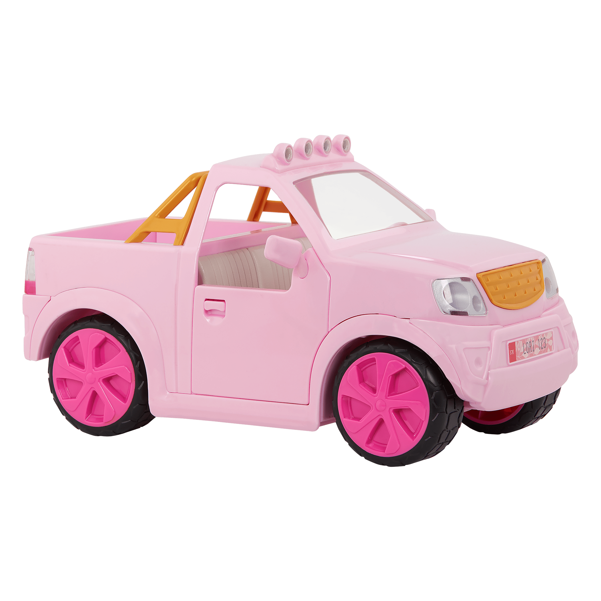 Ride & Shine Pickup Truck - Pink | Vehicle for Mini Dolls | Lori