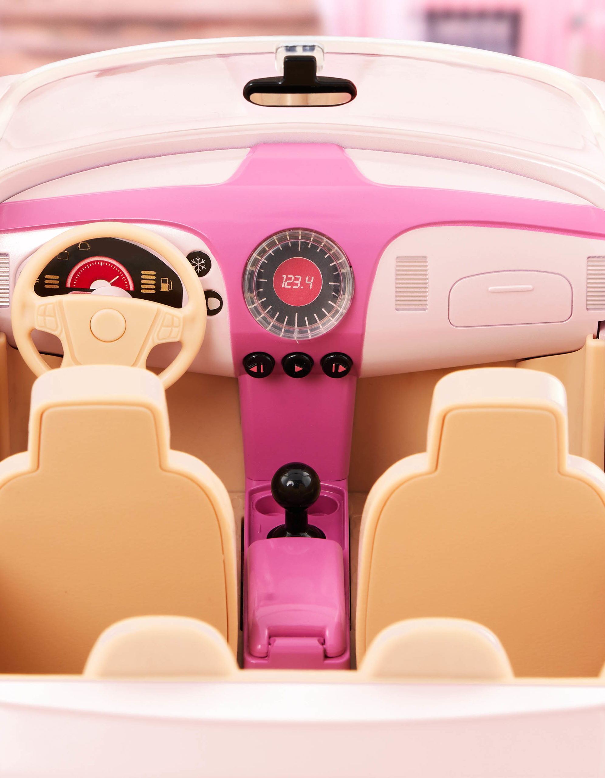 Lori LO37064Z Cabrio Rose Accessoires pour poupée 15 cm, Voiture de