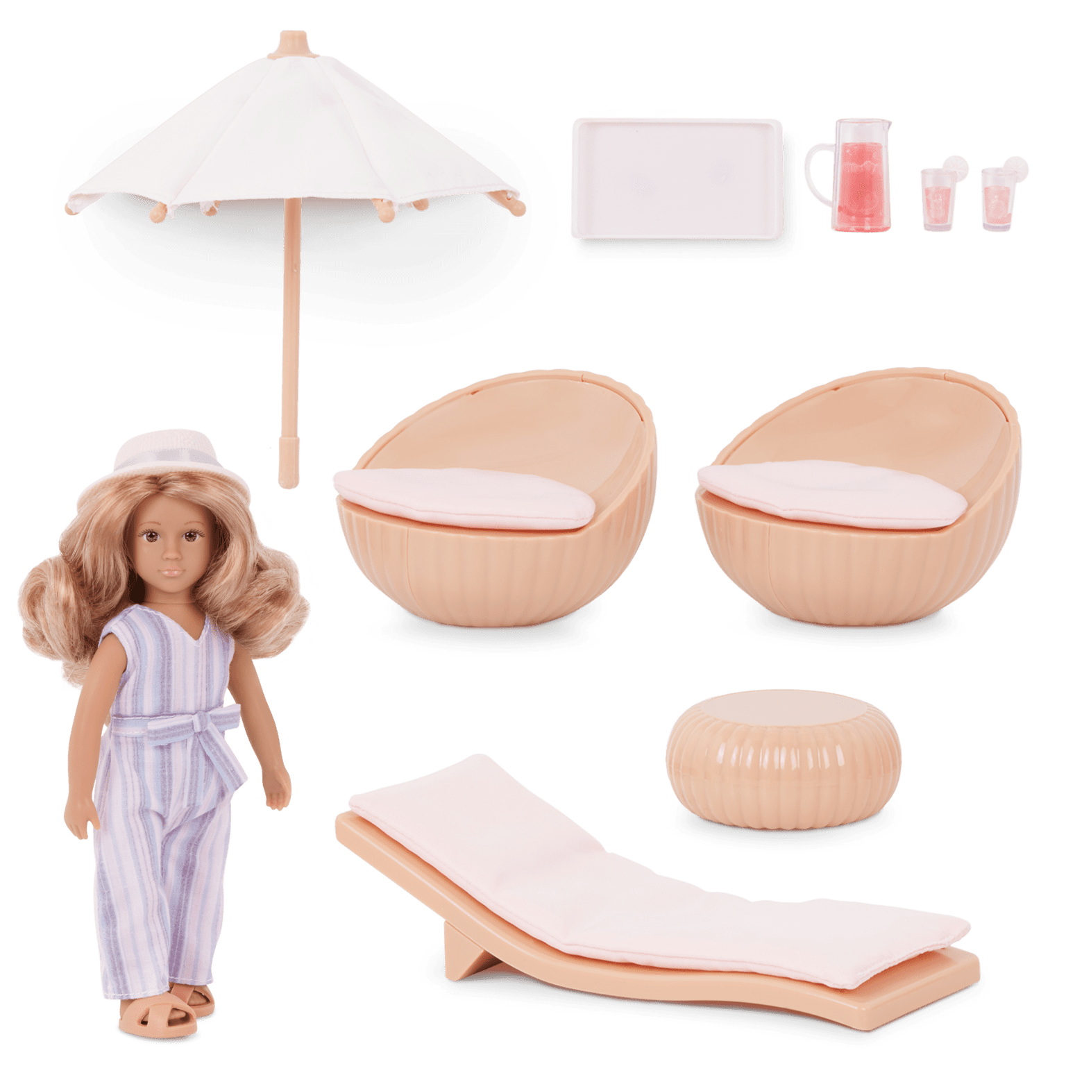 Marina's Terrace Set 6inch Doll & Dollhouse Furniture Lori