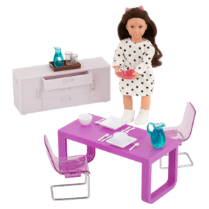 Amelia’s Dining Room Set | 6-inch Doll & Dollhouse Furniture | Lori